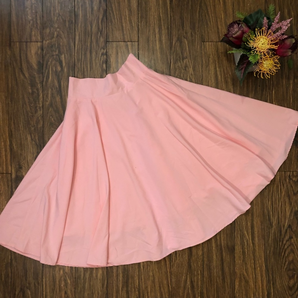 🛍Retro Pink Full Circle Vintage Inspired Skirt